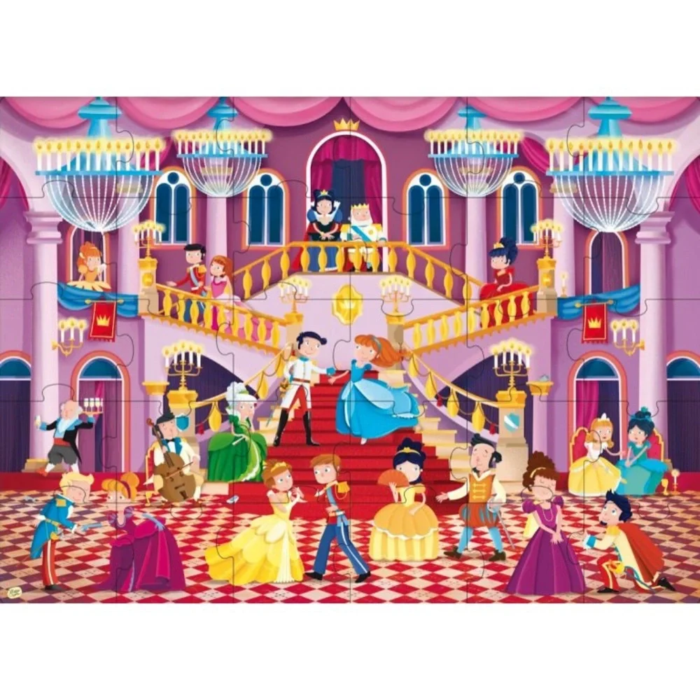 NEW Sassi - Princess Ball Book and Giant Puzzle Set, 30 pcs for 3+